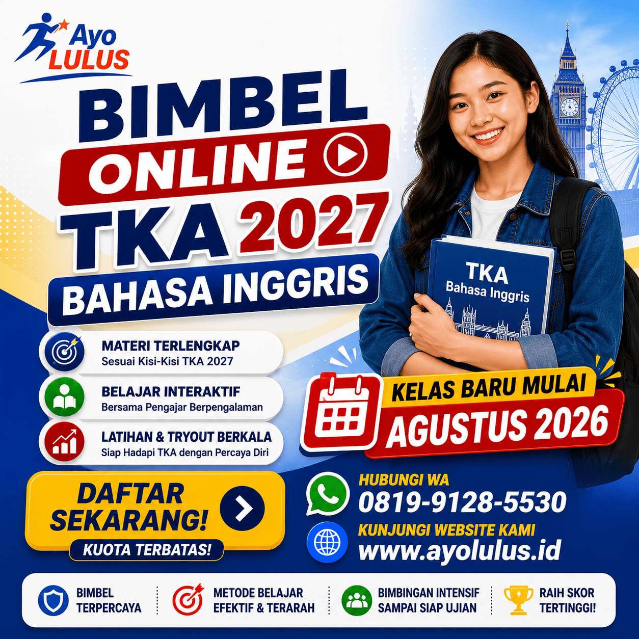 bimbel online Bahasa Inggris TKA